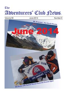 June 2014 Adventurers Club News Cover